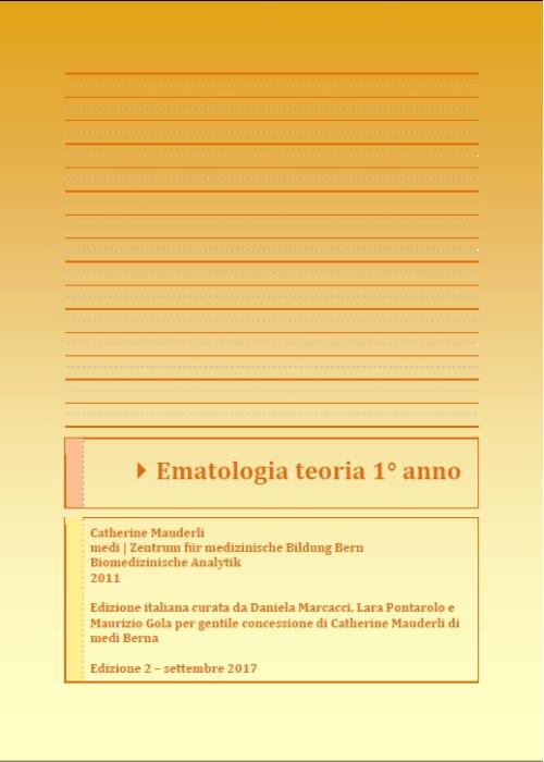 Ematologia - Teoria 1° anno