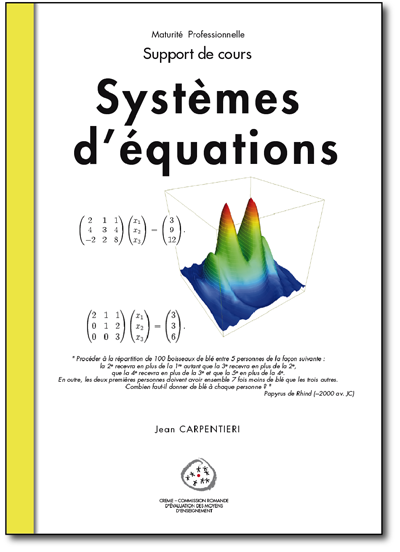 Mathématique - Volume 4, Système d'équations